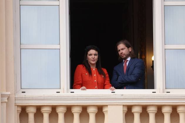 Balcony Palace during the Monaco National Day Celebrations NO TABLOIDS WEB & PRINT, BILDZEITUNG OUT, BILD.DE OUT, NO DAILY MAIL, NO DAILY MAIL GROUP, NO VOICI, NO CLOSER, NO PUBLIC Princess Charlotte, Princess Stephanie, Caroline, of Monaco,Andrea Casiraghi, Tatiana Santo Domingo ,Pierre Casiraghi, Beatrice Borromeo ,Louis Ducruet at the Balcony Palace during the Monaco National Day Celebrations, on November 19 TH 2025  Copyright: xFabricexChasseryx