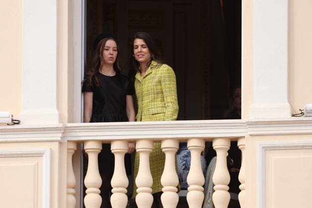 Balcony Palace during the Monaco National Day Celebrations NO TABLOIDS WEB & PRINT, BILDZEITUNG OUT, BILD.DE OUT, NO DAILY MAIL, NO DAILY MAIL GROUP, NO VOICI, NO CLOSER, NO PUBLIC Princess Charlotte, Princess Stephanie, Caroline, of Monaco,Andrea Casiraghi, Tatiana Santo Domingo ,Pierre Casiraghi, Beatrice Borromeo ,Louis Ducruet at the Balcony Palace during the Monaco National Day Celebrations, on November 19 TH 2025  Copyright: xFabricexChasseryx