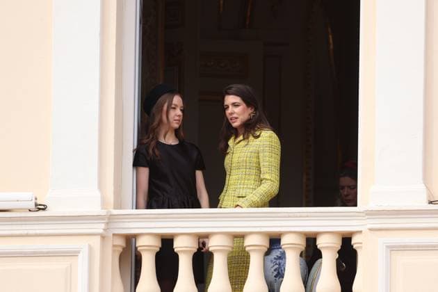 Balcony Palace during the Monaco National Day Celebrations NO TABLOIDS WEB & PRINT, BILDZEITUNG OUT, BILD.DE OUT, NO DAILY MAIL, NO DAILY MAIL GROUP, NO VOICI, NO CLOSER, NO PUBLIC Princess Charlotte, Princess Stephanie, Caroline, of Monaco,Andrea Casiraghi, Tatiana Santo Domingo ,Pierre Casiraghi, Beatrice Borromeo ,Louis Ducruet at the Balcony Palace during the Monaco National Day Celebrations, on November 19 TH 2025  Copyright: xFabricexChasseryx