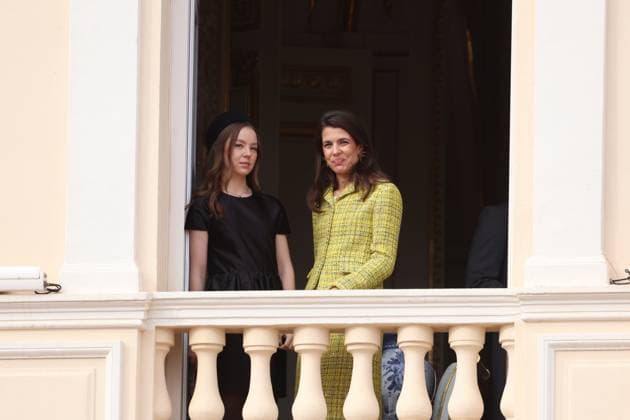 Balcony Palace during the Monaco National Day Celebrations NO TABLOIDS WEB & PRINT, BILDZEITUNG OUT, BILD.DE OUT, NO DAILY MAIL, NO DAILY MAIL GROUP, NO VOICI, NO CLOSER, NO PUBLIC Princess Charlotte, Princess Stephanie, Caroline, of Monaco,Andrea Casiraghi, Tatiana Santo Domingo ,Pierre Casiraghi, Beatrice Borromeo ,Louis Ducruet at the Balcony Palace during the Monaco National Day Celebrations, on November 19 TH 2025  Copyright: xFabricexChasseryx