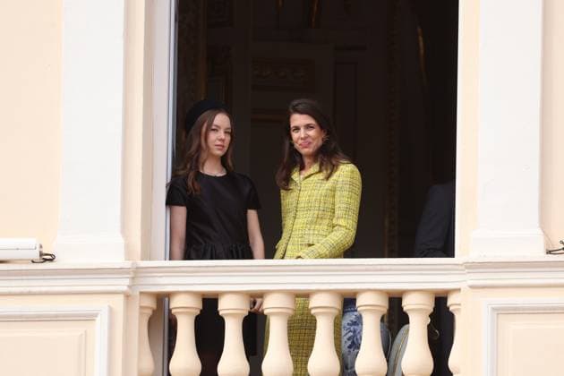 Balcony Palace during the Monaco National Day Celebrations NO TABLOIDS WEB & PRINT, BILDZEITUNG OUT, BILD.DE OUT, NO DAILY MAIL, NO DAILY MAIL GROUP, NO VOICI, NO CLOSER, NO PUBLIC Princess Charlotte, Princess Stephanie, Caroline, of Monaco,Andrea Casiraghi, Tatiana Santo Domingo ,Pierre Casiraghi, Beatrice Borromeo ,Louis Ducruet at the Balcony Palace during the Monaco National Day Celebrations, on November 19 TH 2025  Copyright: xFabricexChasseryx