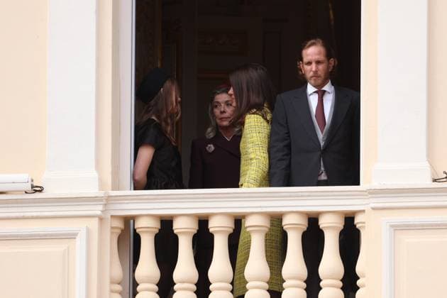 Balcony Palace during the Monaco National Day Celebrations NO TABLOIDS WEB & PRINT, BILDZEITUNG OUT, BILD.DE OUT, NO DAILY MAIL, NO DAILY MAIL GROUP, NO VOICI, NO CLOSER, NO PUBLIC Princess Charlotte, Princess Stephanie, Caroline, of Monaco,Andrea Casiraghi, Tatiana Santo Domingo ,Pierre Casiraghi, Beatrice Borromeo ,Louis Ducruet at the Balcony Palace during the Monaco National Day Celebrations, on November 19 TH 2025  Copyright: xFabricexChasseryx