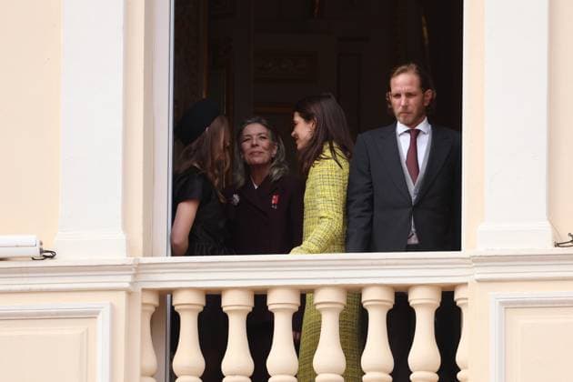Balcony Palace during the Monaco National Day Celebrations NO TABLOIDS WEB & PRINT, BILDZEITUNG OUT, BILD.DE OUT, NO DAILY MAIL, NO DAILY MAIL GROUP, NO VOICI, NO CLOSER, NO PUBLIC Princess Charlotte, Princess Stephanie, Caroline, of Monaco,Andrea Casiraghi, Tatiana Santo Domingo ,Pierre Casiraghi, Beatrice Borromeo ,Louis Ducruet at the Balcony Palace during the Monaco National Day Celebrations, on November 19 TH 2025  Copyright: xFabricexChasseryx