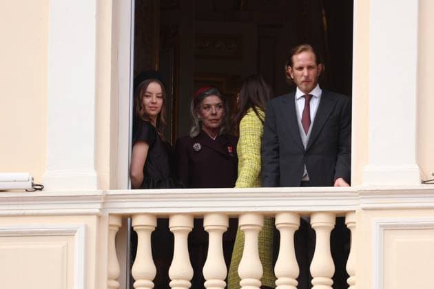 Balcony Palace during the Monaco National Day Celebrations NO TABLOIDS WEB & PRINT, BILDZEITUNG OUT, BILD.DE OUT, NO DAILY MAIL, NO DAILY MAIL GROUP, NO VOICI, NO CLOSER, NO PUBLIC Princess Charlotte, Princess Stephanie, Caroline, of Monaco,Andrea Casiraghi, Tatiana Santo Domingo ,Pierre Casiraghi, Beatrice Borromeo ,Louis Ducruet at the Balcony Palace during the Monaco National Day Celebrations, on November 19 TH 2025  Copyright: xFabricexChasseryx