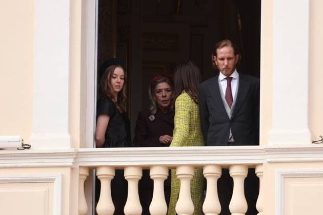 Balcony Palace during the Monaco National Day Celebrations NO TABLOIDS WEB & PRINT, BILDZEITUNG OUT, BILD.DE OUT, NO DAILY MAIL, NO DAILY MAIL GROUP, NO VOICI, NO CLOSER, NO PUBLIC Princess Charlotte, Princess Stephanie, Caroline, of Monaco,Andrea Casiraghi, Tatiana Santo Domingo ,Pierre Casiraghi, Beatrice Borromeo ,Louis Ducruet at the Balcony Palace during the Monaco National Day Celebrations, on November 19 TH 2025  Copyright: xFabricexChasseryx
