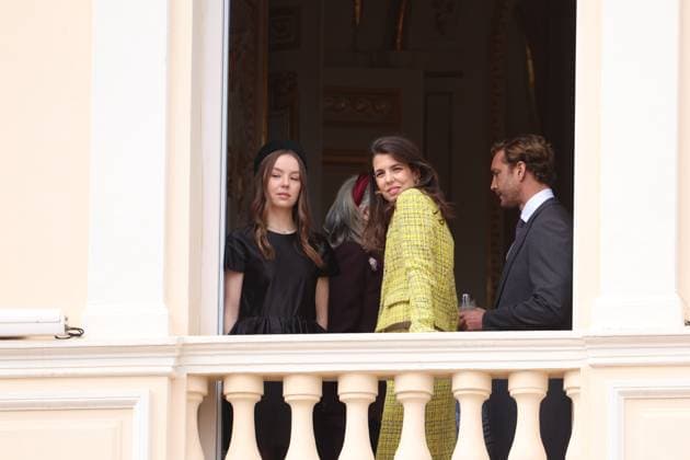 Balcony Palace during the Monaco National Day Celebrations NO TABLOIDS WEB & PRINT, BILDZEITUNG OUT, BILD.DE OUT, NO DAILY MAIL, NO DAILY MAIL GROUP, NO VOICI, NO CLOSER, NO PUBLIC Princess Charlotte, Princess Stephanie, Caroline, of Monaco,Andrea Casiraghi, Tatiana Santo Domingo ,Pierre Casiraghi, Beatrice Borromeo ,Louis Ducruet at the Balcony Palace during the Monaco National Day Celebrations, on November 19 TH 2025  Copyright: xFabricexChasseryx