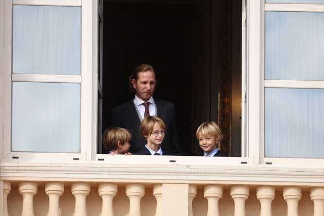 Balcony Palace during the Monaco National Day Celebrations NO TABLOIDS WEB & PRINT, BILDZEITUNG OUT, BILD.DE OUT, NO DAILY MAIL, NO DAILY MAIL GROUP, NO VOICI, NO CLOSER, NO PUBLIC Princess Charlotte, Princess Stephanie, Caroline, of Monaco,Andrea Casiraghi, Tatiana Santo Domingo ,Pierre Casiraghi, Beatrice Borromeo ,Louis Ducruet at the Balcony Palace during the Monaco National Day Celebrations, on November 19 TH 2025  Copyright: xFabricexChasseryx