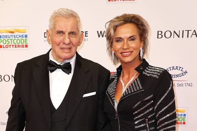 Heinz Hoenig and his wife Annika Kaersten at the Goldene Bild der Frau award ceremony on 19 11 2025 at the Stage Theater in Hamburg Goldene Bild der Frau award ceremony 2025 in Hamburg