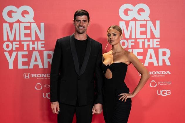 November 19, 2025, Madrid, Madrid, SPAIN: THIBAUT COURTOIS and MISHEL GERZIG attend the GQ Men of the Year 2025 awards in Madrid, which were attended by numerous celebrities from the world of music, entertainment, and social media. Madrid SPAIN - ZUMAc270 20251119_zip_c270_024 Copyright: xDavidxCruzxSanzx