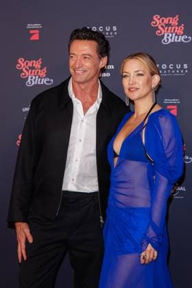 Premiere Song Sung Blue Hugh Jackman and Kate Hudson at the European premiere of the movie Song Sung Blue at the Zoo Palast on 19 11 2025 in Berlin Copyright: xEventpressxKochanx
