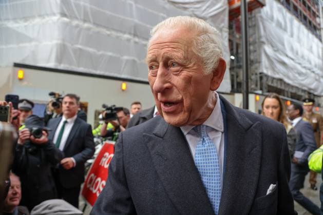 King Charles visits Fortnum & Mason in London, UK - 19 Nov 2025 King Charles III meets well-wishers outside Fortnum & Mason after marking the second anniversary of the Coronation Food Project and holding talks with chief executives and senior leaders from Alliance Food Sourcing. London United Kingdom Copyright: xDinendraxHariax xSOPAxImagesx 1911_King_Charles_DH_005