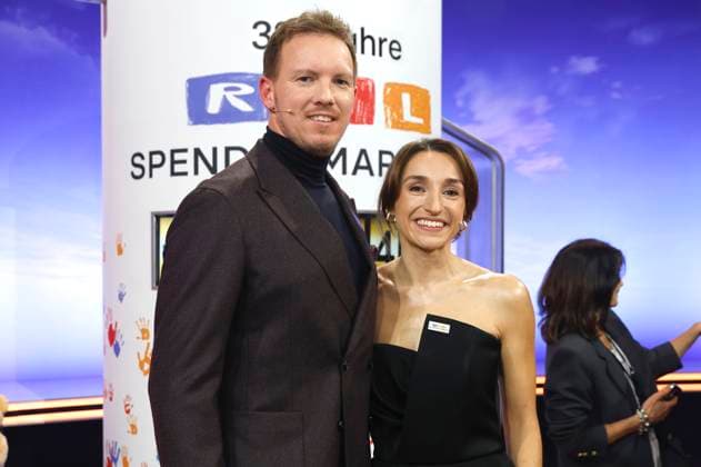 Julian Nagelsmann with girlfriend Lena Wurzenberger at the 30 RTL Spendenmarathon 2025 in Studio 8 of EMG Studios Hürth, 20 11 2025 Foto:xR.xStoffelsx xFuturexImagex spendenmarathon_5130