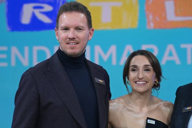 Julian NAGELSMANN, national soccer coach with partner Lena WURZENBERGER, 30 RTL Spendenmarathon Wir helfen Kindern , television, 20 21 11 2024 in Huerth, Germany,
