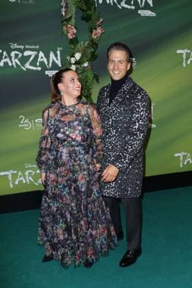 Alexander Klaws and Nadja Scheiwiller at the Tarzan Musical Premiere on 20 11 2025 at the Stage Theater Neue Flora in Hamburg Tarzan Musical Premiere in Hamburg