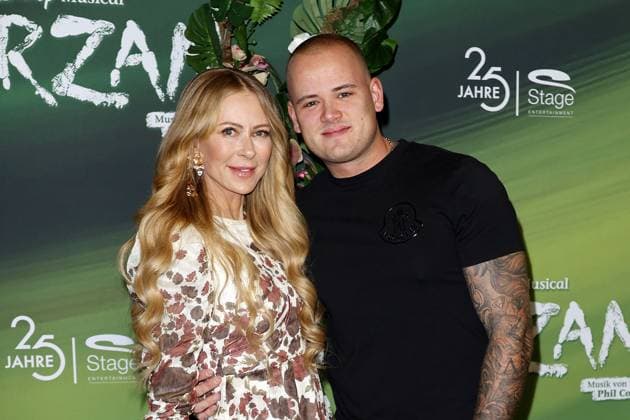 Jenny Elvers and her son Paul Jolig at the Tarzan musical premiere on 20 11 2025 at the Stage Theater Neue Flora in Hamburg Tarzan musical premiere in Hamburg