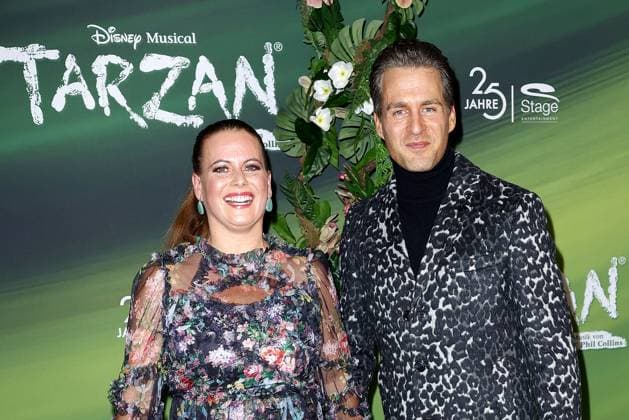 Alexander Klaws and Nadja Scheiwiller at the Tarzan Musical Premiere on 20 11 2025 at the Stage Theater Neue Flora in Hamburg Tarzan Musical Premiere in Hamburg