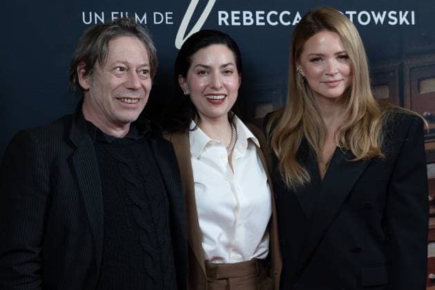 Vie Privee premiere at Pathe Palace theatre Avant premiere de Vie Privee au cinéma Pathe Palace Mathieu Amalric, Rebecca Zlotowski et Virginie Efira 450884 2000 01 01 France  Copyright: xSebastienxFremontx xStarfacex STAR_450884_069