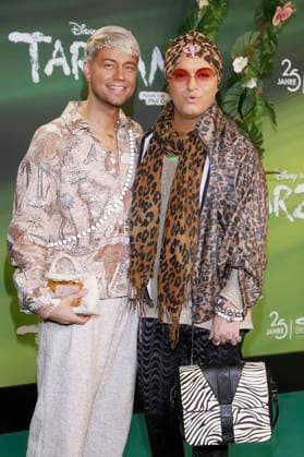 Julian F M Stoeckel with friend Marcell Damaschke at the premiere of the Disney musical Tarzan at the Stage Theater Neue Flora Hamburg, 20 11 2025 Foto:xgbrcix xFuturexImagex tarzan_5109