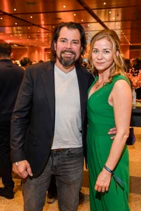 abb Daniel Fehlow and Jessica Ginkel pair of actors at the WORLD PREMIERE of ALIZE by Cirque du Soleil at Theater am Potsdamer Platz on 20 11 2025 in Berlin Berlin Germany