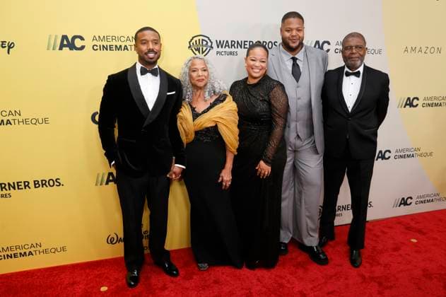 Michael B Jordan, Donna Jordan, Jamila Jordan Theus, Khalid Jordan and Michael A Jordan at the 39th American Cinematheque Awards 2025 at the Beverly Hilton Beverly Hills Hotel, 20 11 2025 Foto:xJ.xBlocx xFuturexImagex cinematheque_5147