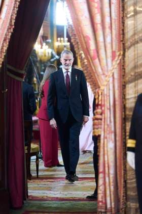 Spanish King Felipe VI and Letizia with Princess of Asturias Leonor de Borbon , Princess Sofia de Borbon and Queen Sofia of Greece attending the imposition of the necklace of the Order Golden Fleece Toison de Oro in Madrid Cordon Press 