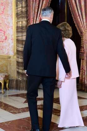 Spanish King Felipe VI and Letizia with Princess of Asturias Leonor de Borbon , Princess Sofia de Borbon and Queen Sofia of Greece attending the imposition of the necklace of the Order Golden Fleece Toison de Oro in Madrid Cordon Press 