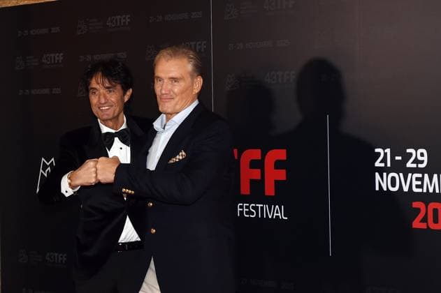 Photo IPP Massimo Rana Torino 21 11 2025 Cinema 43 Torino Film Festival 2025 in the photo dolph lundgren and giulio base Italy Photo Press World Copyright