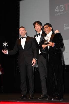 Turin Film Festival 2025, Opening Night - Awards Ceremony. Pictured: Spike Lee, Antonio Banderas, Giulio Base  Copyright: xManuelexMangiarottix xipa-agency.netx xMangiarottix xD avanzox IPA_Agency_IPA68226419