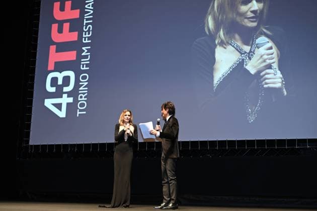 Turin Film Festival 2025, Opening Night - Awards Ceremony. Pictured: Laura Chiatti, Giulio Base  Copyright: xMaurizioxD Avanzox xipa-agency.netx xDxAvanzo xMangiarottix IPA_Agency_IPA68227142