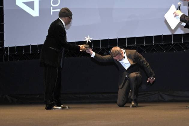 Turin Film Festival 2025, Opening Night - Awards Ceremony. Pictured: Spike Lee, Antonio Banderas, Giulio Base  Copyright: xMaurizioxD Avanzox xipa-agency.netx xDxAvanzo xMangiarottix IPA_Agency_IPA68227456