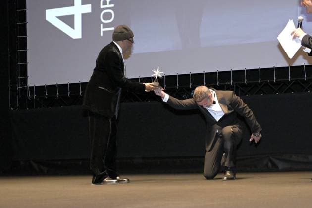 Turin Film Festival 2025, Opening Night - Awards Ceremony. Pictured: Spike Lee, Antonio Banderas, Giulio Base  Copyright: xMaurizioxD Avanzox xipa-agency.netx xDxAvanzo xMangiarottix IPA_Agency_IPA68227457