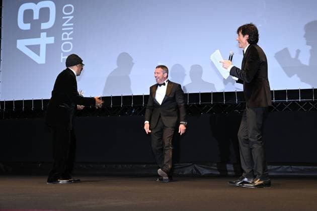 Turin Film Festival 2025, Opening Night - Awards Ceremony. Pictured: Spike Lee, Antonio Banderas, Giulio Base  Copyright: xMaurizioxD Avanzox xipa-agency.netx xDxAvanzo xMangiarottix IPA_Agency_IPA68227460
