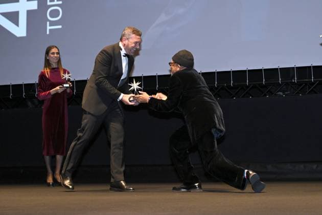 Turin Film Festival 2025, Opening Night - Awards Ceremony. Pictured: Spike Lee, Antonio Banderas, Giulio Base  Copyright: xMaurizioxD Avanzox xipa-agency.netx xDxAvanzo xMangiarottix IPA_Agency_IPA68227464
