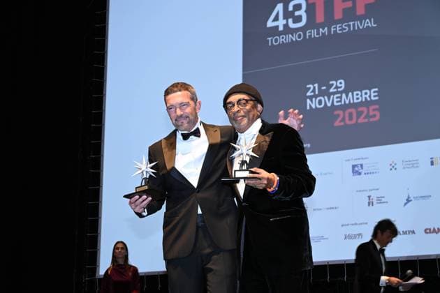 Turin Film Festival 2025, Opening Night - Awards Ceremony. Pictured: Spike Lee, Antonio Banderas  Copyright: xMaurizioxD Avanzox xipa-agency.netx xDxAvanzo xMangiarottix IPA_Agency_IPA68227492