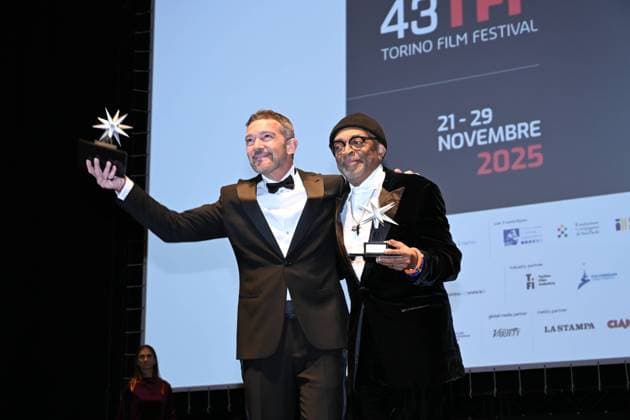 Turin Film Festival 2025, Opening Night - Awards Ceremony. Pictured: Spike Lee, Antonio Banderas  Copyright: xMaurizioxD Avanzox xipa-agency.netx xDxAvanzo xMangiarottix IPA_Agency_IPA68227494