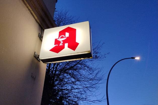 Pharmacy sign Pharmacy sign logo illuminated light up evening pharmacy sign
