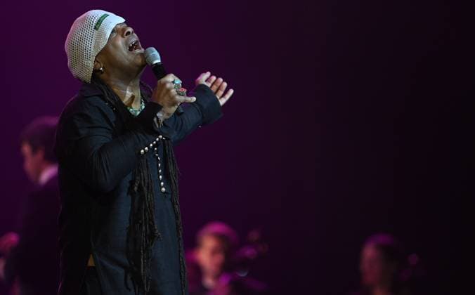 Russia Entertainment Andru Donalds Concert 9053086 23.11.2025 Jamaican musician and vocalist Andru Donalds performs during his concert, in Moscow, Russia. Mikhail Voskresenskiy Sputnik Moscow Russia  Copyright: xMikhailxVoskresenskiyx