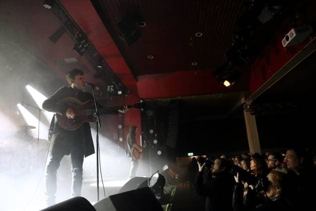 Robert Levon Been and Peter Hayes, from left, of the band Black Rebel Motorcycle Club at a concert at Astra Kulturhaus in Berlin, November 23, 2025 Black Rebel Motorcycle Club concert Berlin