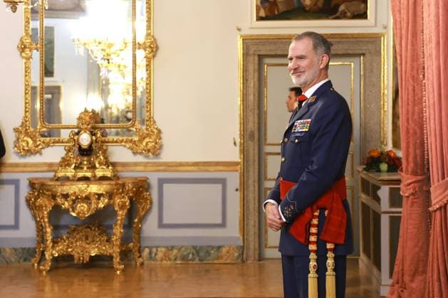 Spanish King Felipe VI during a meeting with General de Brigada y Contralmirantes in Madrid on Monday, 24 November 2025 Cordon Press 