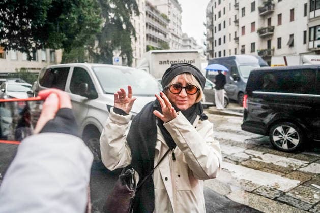 Milan, Funeral of Ornella Vanoni in the church of San Marco in the Brera district. In the photo: Luciana Littizzetto  Copyright: xEmanuelexRobertoxDexCarlix xipa-agency.netx xPoolxEmanuelexDexCarlixexFrancesx IPA_Agency_IPA68333605