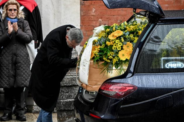 November 24, 2025, Milano, Mi, Italia: Cristiano Ardenzi pictured during Ornella Vanoni s funeral in Milan Nov 24th 2025 Milano Italia  - ZUMAa289 20251124_zia_a289_091 Copyright: xNicolaxMarfisi Agfx