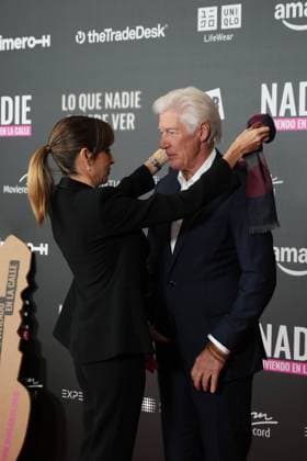 Richard Gere and Alejandra Silva at photocall for premiere documentary short film Lo que Nadie quiere ver in Madrid on Monday, 24 November 2025. Cordon Press 