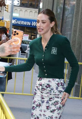 NEW YORK, NY- NOVEMBER 24: Lili Reinhart seen at Live with Kelly & Mark on November 24, 2025 in New York City. Copyright: xRWx