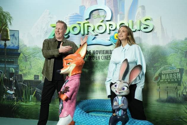 Jared Bush and Rigoberta Bandini at photocall film Zootropolis 2 in Madrid on Tuesday, 25 November 2025 Cordon Press 