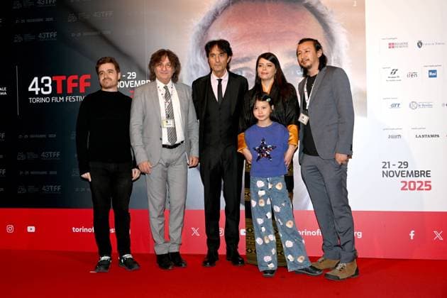 43rd Turin Film Festival 2025, Day 4. Photocall for the film The Song. In the photo: Johann Chapelan, Paolo Maria Spina, Giulio Base, Dechen Roder, C  Copyright: xMaurizioxD Avanzox xipa-agency.netx xDxAvanzo xMangiarottix IPA_Agency_IPA68360398