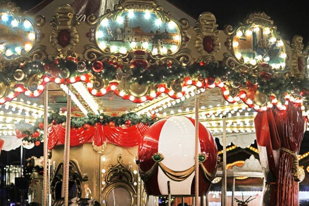 Christmas market in the heart of the Ruhr area The international Christmas market in Essen with magical stalls and lights Essen North Rhine-Westphalia Germany Willy Brandt Platz