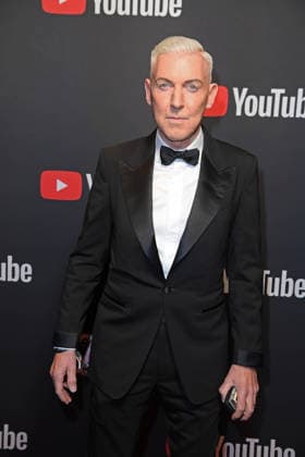 H P Baxxter Scooter on the red carpet at the YOUTUBE MUSIC AWARD DINNER at Grill Royal in Berlin on 25 11 2025