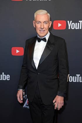 H P Baxxter Scooter on the red carpet at the YOUTUBE MUSIC AWARD DINNER at Grill Royal in Berlin on 25 11 2025
