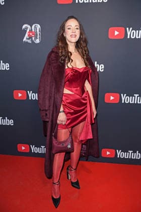 Jasmin Wagner Blümchen on the red carpet at the YOUTUBE MUSIC AWARD DINNER at Grill Royal in Berlin on 25 11 2025
