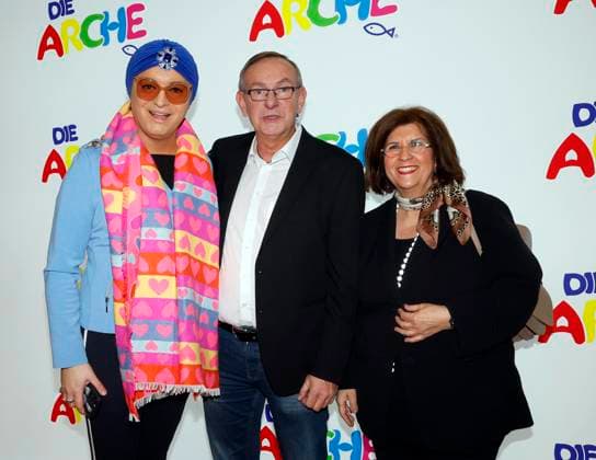 Julian F M Stoeckel, Bernd Siggelkow, Judith Stückler at the celebration of 30 years of Die Arche in Berlin